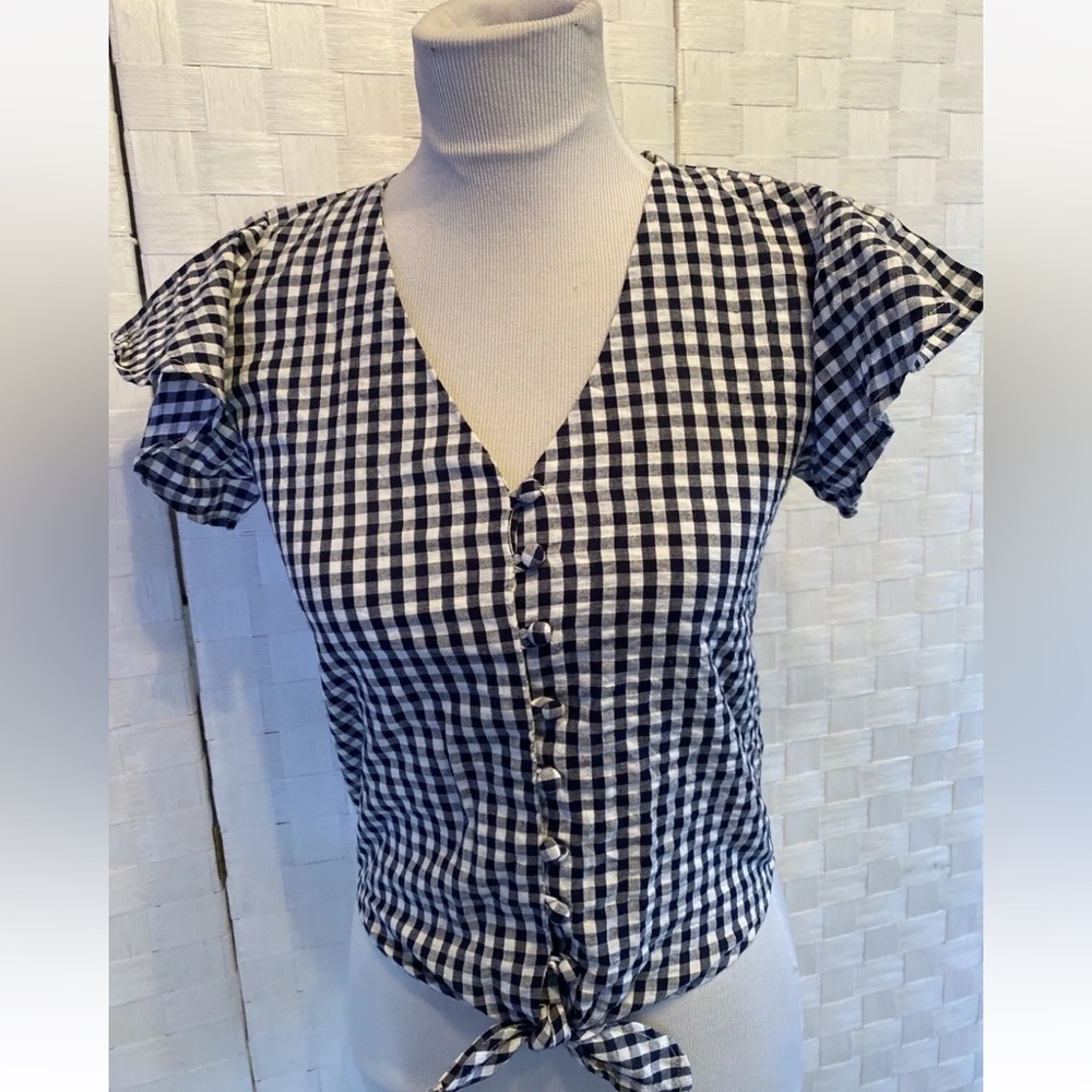 Sim & Sam Plaid Button Down tie button NWT - image 5